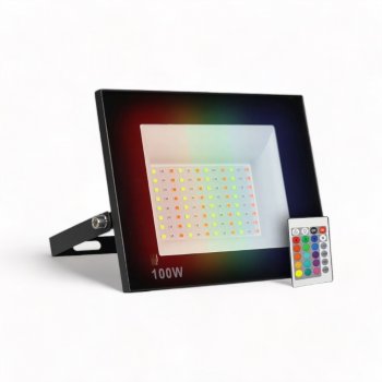 Refletor LED SMD 100w RGB Com Controle