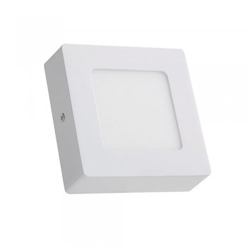 Plafon Led Sobrepor 6w Quadrado 6500k Branco Frio Bivolt