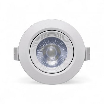 Spot Led Embutir 3w Direcionável Redondo 3000k Branco Quente Bivolt