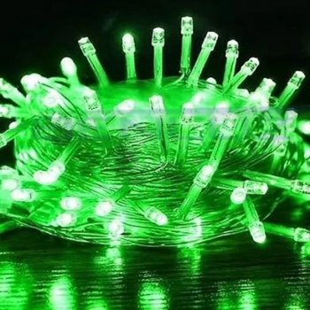 Pisca Pisca Led Verde 100 Leds 9 Metros 110V Função