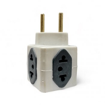 Adaptador Pino Cubo 4 Saídas 10A