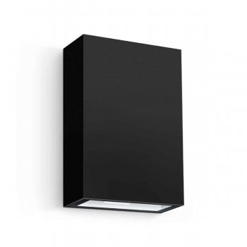 Arandela de Parede Externa Led Duo 2 Fachos 6w 3000k Bivolt Preto