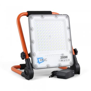 Refletor Led Portátil 200w Recarregável 6500k IP66