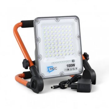 Refletor Led Portátil 100w Recarregável 6500k IP66