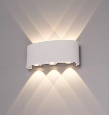 Arandela Led Meia Lua Parede 6w Branco Quente Bivolt