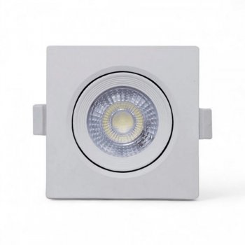 Spot LED Embutir 5W Direcionável Quadrado Branco Neutro 4000K Bivolt