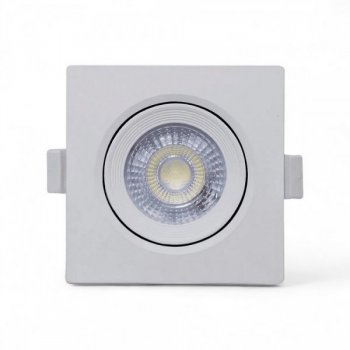 Spot LED Embutir 3W Direcionável Quadrado Branco Neutro 4000K Bivolt