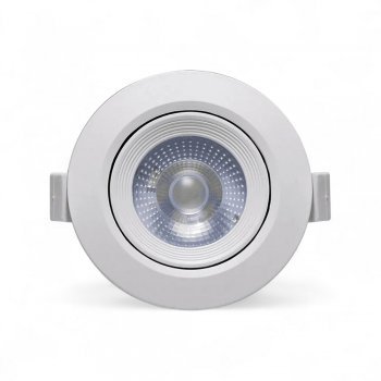 Spot Led Embutir 3w Direcionável Redondo 4000k Branco Neutro Bivolt