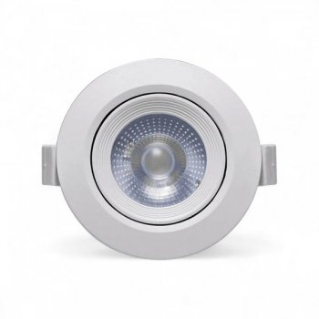 Spot Led Embutir 5w Direcionável Redondo 4000k Branco Neutro Bivolt