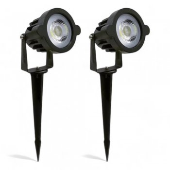 Espeto Jardim LED 07W Branco Quente 3000k (2 Itens)