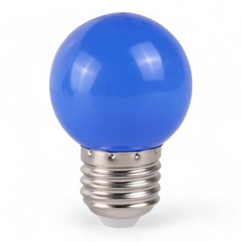 Lâmpada LED Bulbo Bolinha 3W E27 Azul