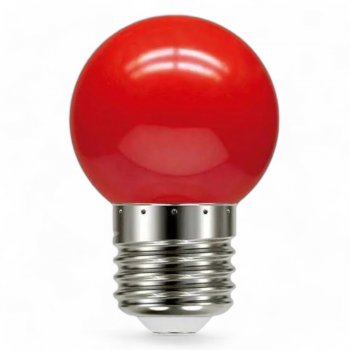 Lâmpada LED Bulbo Bolinha 3W E27 Vermelha