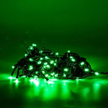 KIT com 10 unidades de Pisca-Pisca LEDS Verde 100 LEDS 110V Função